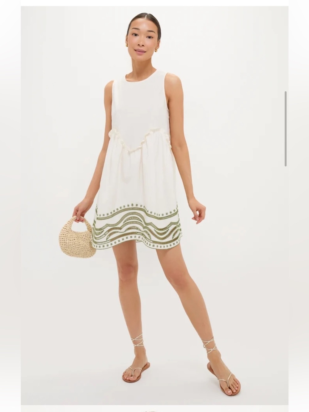 TUCKERNUCK Sage Wave Cotton Joyce Mini Dress
